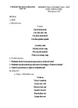 Đề kiểm tra môn Tiếng Việt Lớp 1 - Năm học 2014-2015 - Trường TH Kiến Quốc